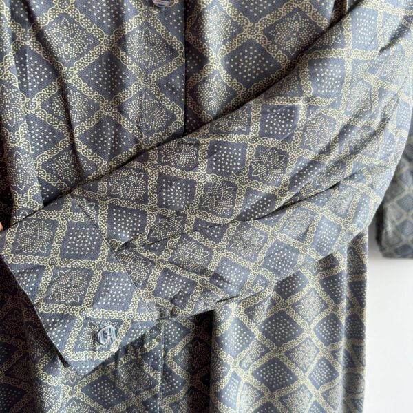 Grey Printed Rayon Full Sleeve Pyjama Set | Free Size | - Image 3