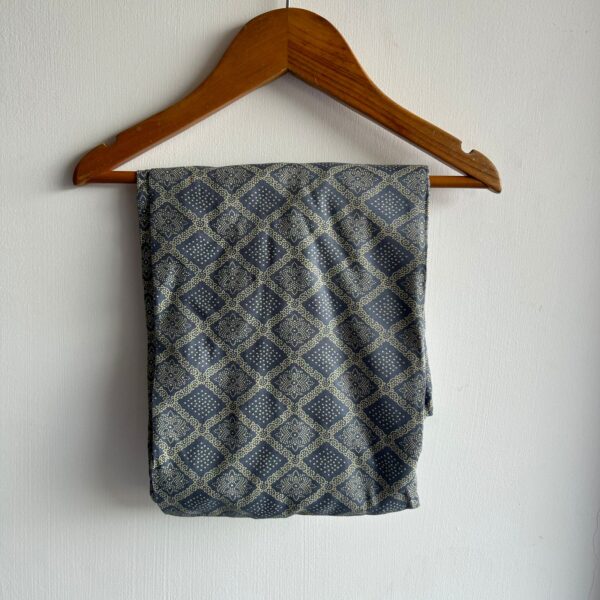 Grey Printed Rayon Full Sleeve Pyjama Set | Free Size | - Image 4