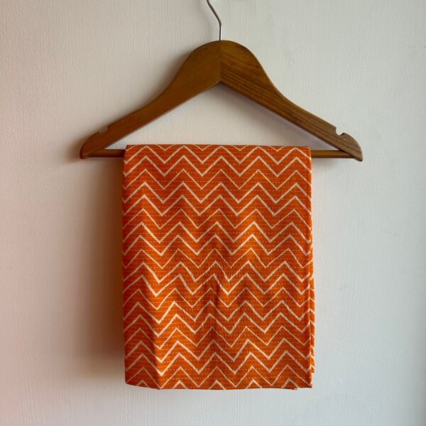 Tango Orange Printed Kantha Cotton Kaftan Loungewear Pyjama Set | Free Size | - Image 3