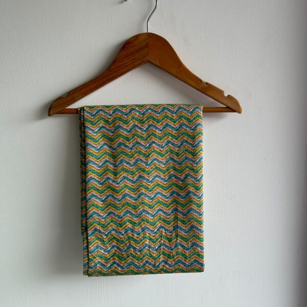 Green And Yellow Floral Printed Kantha Cotton Kaftan Loungewear Pyjama Set | Free Size | - Image 3