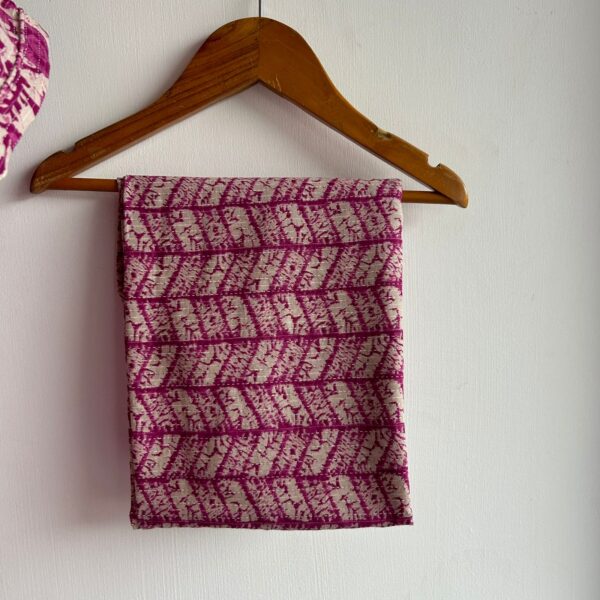 Purple And Beige Floral Printed Kantha Cotton Shirt Pyjama Set | Free Size | - Image 3