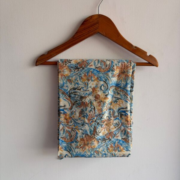 Blue And White Printed Kantha Cotton Shirt Pyjama Set | Free Size | - Image 3